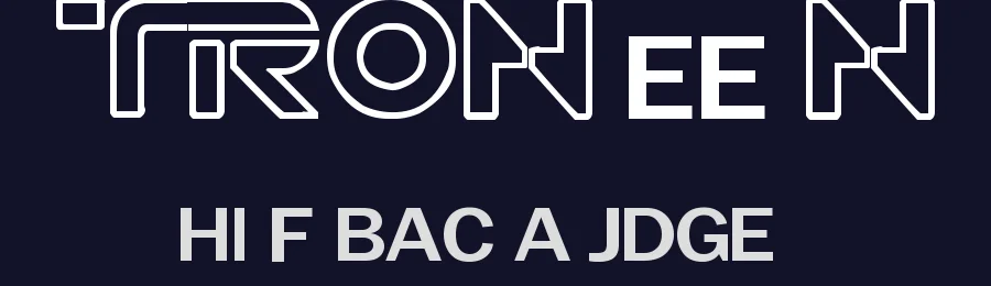 TRON muestre CINE1 — Display Font — thumbnail 2