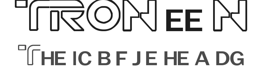 TRON muestre CINE1 — Display Font