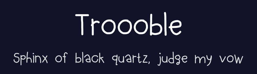 Troooble — Display Font — thumbnail 2