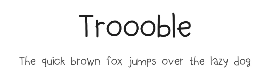 Troooble — Display Font