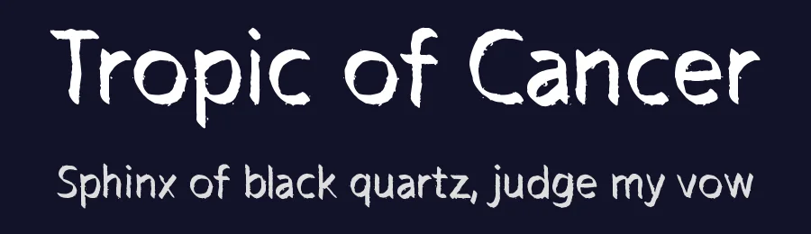 Tropic of Cancer — Display Font — thumbnail 2