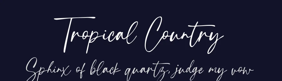Tropical Country by Muhamad Yusron  Billah — Script Font — thumbnail 2