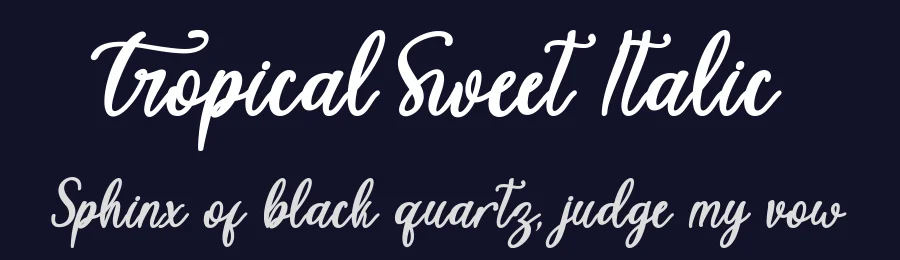 Tropical Sweet Italic by Yoga Letter 2021 (Isroni Yoga Prasetya) — Script Font — thumbnail 2