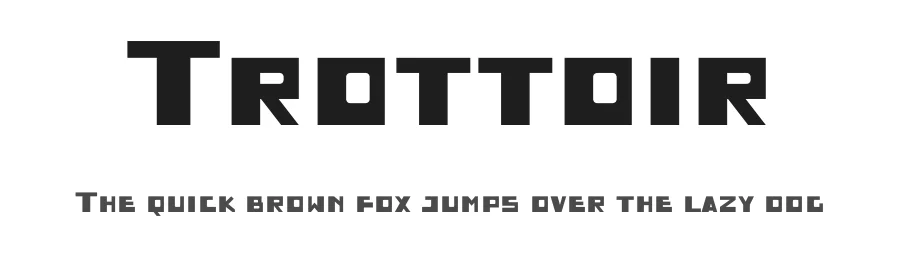 Trottoir by Jack Usine — Display Font