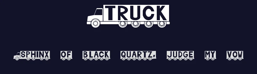 Truck — Display Font — thumbnail 2