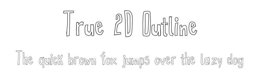 True 2D Outline by Galdino Otten — Display Font