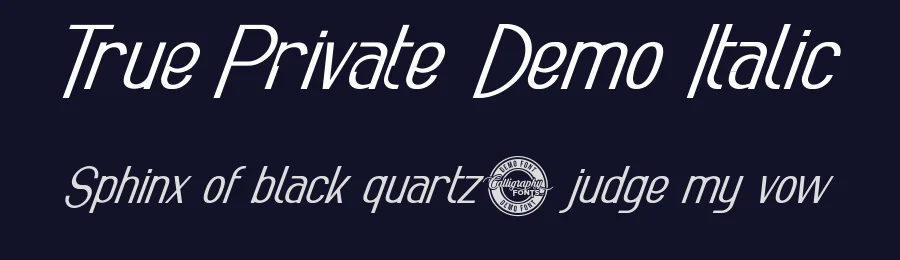 True Private Demo Italic by Shalsha & Suci Anita — Display Font — thumbnail 2