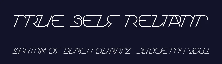 True Self Reliant by http://www.dafont.com/wino-s-kadir.d2209 — Display Font — thumbnail 2