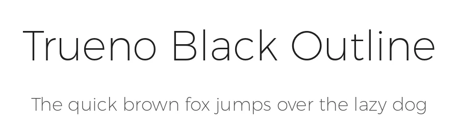 Trueno Black Outline by Julieta Ulanovsky — Display Font