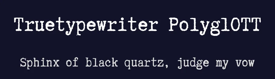 Truetypewriter PolyglOTT by Sergey Beatoff a.k.a. Sam_T — Display Font — thumbnail 2