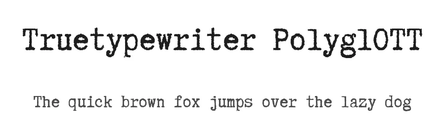 Truetypewriter PolyglOTT by Sergey Beatoff a.k.a. Sam_T — Display Font