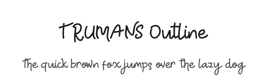 TRUMANS Outline by Deyan — Display Font