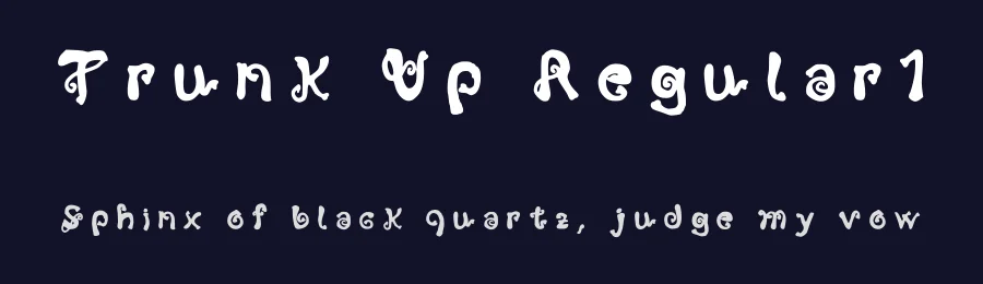 Trunk Up Regular1 — Display Font — thumbnail 2