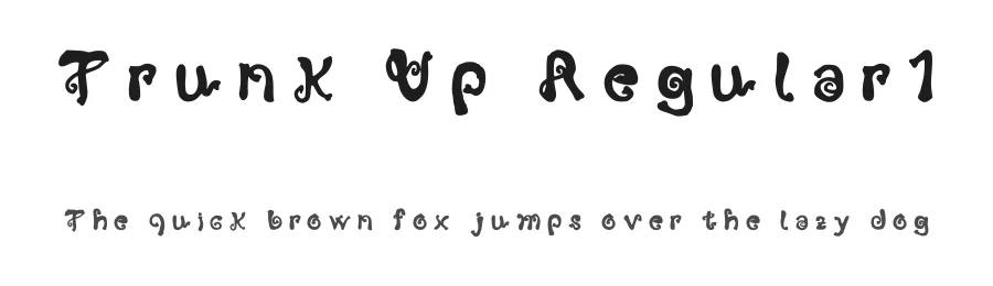 Trunk Up Regular1 — Display Font
