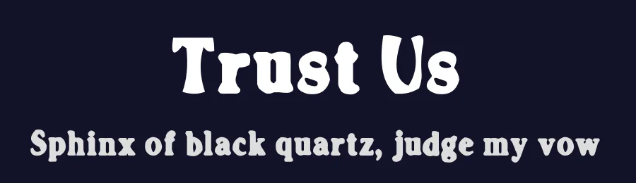 Trust Us — Display Font — thumbnail 2