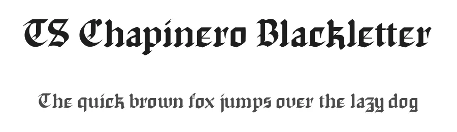 TS Chapinero Blackletter by Type Sailor — Display Font