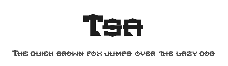 Tsa by Neale Davidson — Display Font