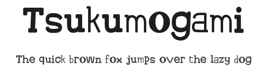 Tsukumogami — Display Font