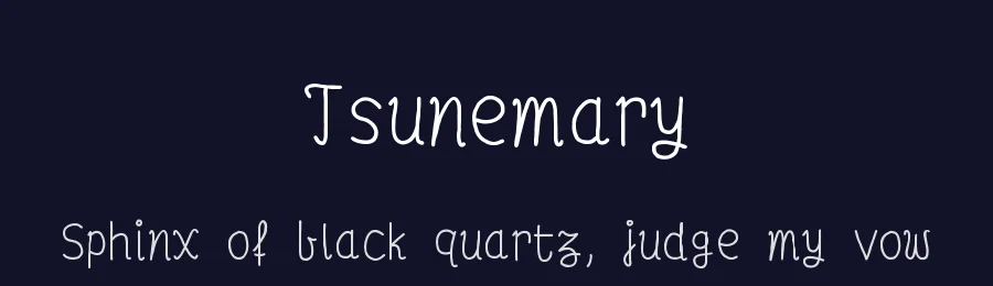 Tsunemary by Piotrkowy — Script Font — thumbnail 2
