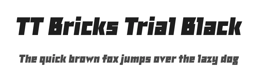 TT Bricks Trial Black by TypeType — Display Font