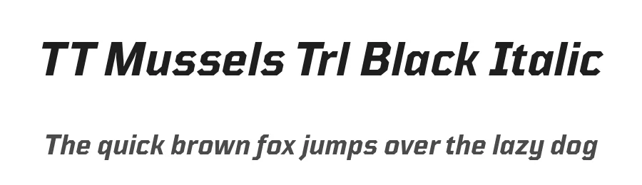 TT Mussels Trl Black Italic by TypeType — Display Font