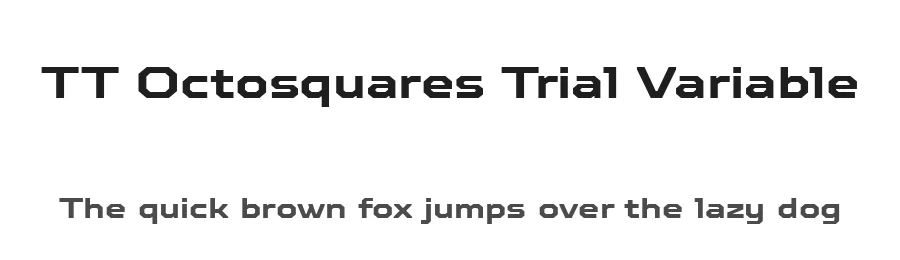 TT Octosquares Trial Variable by TypeType — Display Font