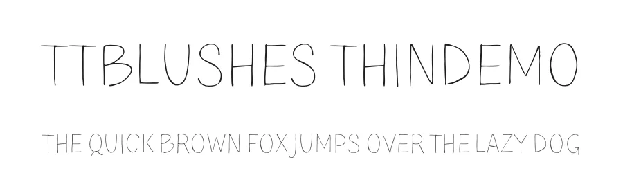 TTBlushes ThinDEMO by TypeType — Display Font