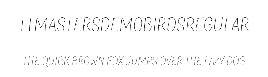 TTMastersDEMOBirdsRegular by Typetype — Display Font