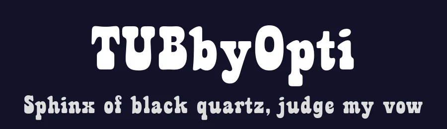 TUBbyOpti — Display Font — thumbnail 2