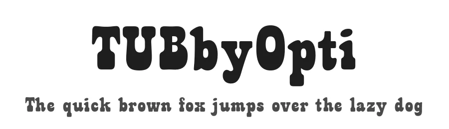 TUBbyOpti — Display Font