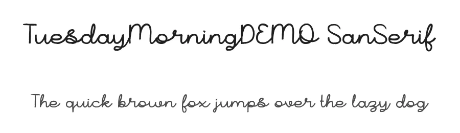 TuesdayMorningDEMO SanSerif by Rioniga Zandy — Display Font