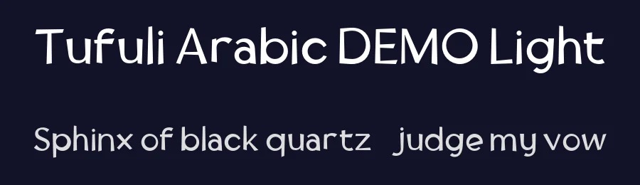 Tufuli Arabic DEMO Light by Nur Syamsi — Display Font — thumbnail 2