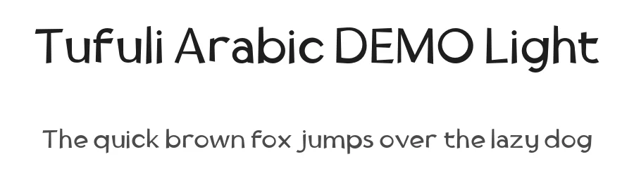 Tufuli Arabic DEMO Light by Nur Syamsi β Display Font