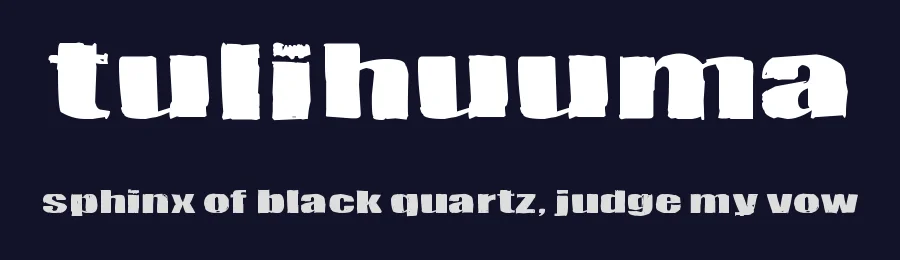 Tulihuuma — Display Font — thumbnail 2