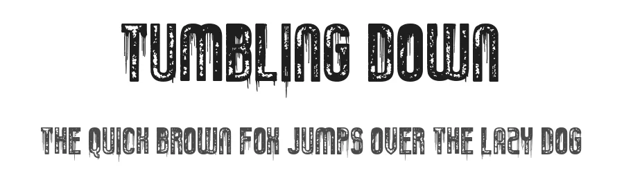 Tumbling Down by NAL β Display Font