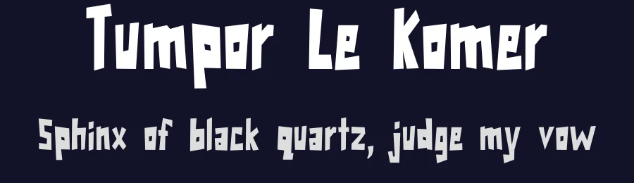 Tumpor Le Komer — Display Font — thumbnail 2