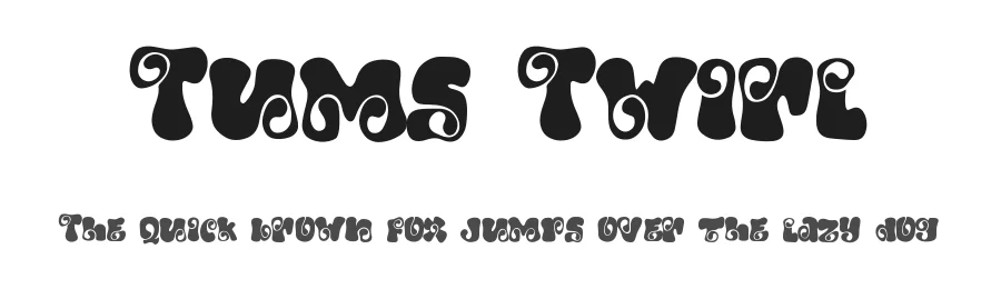 Tums Twirl by Dianhaniff β Display Font