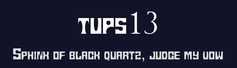 tups13 — Display Font — thumbnail 2