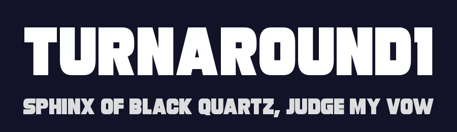 Turnaround1 — Display Font — thumbnail 2