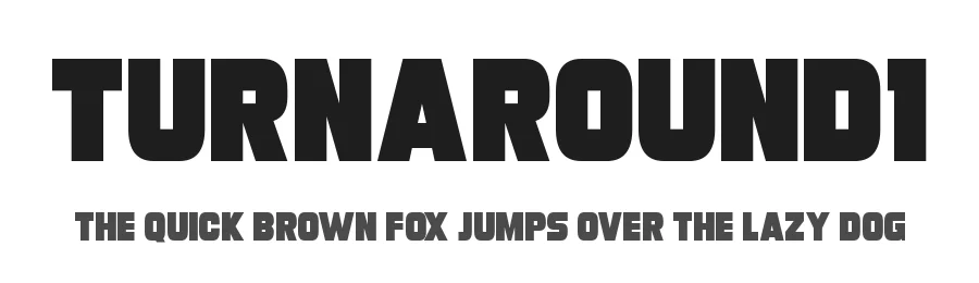 Turnaround1 β Display Font