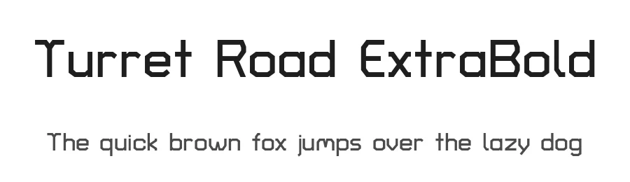 Turret Road ExtraBold by Noponies β Display Font