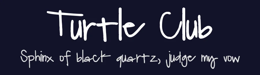 Turtle Club — Display Font — thumbnail 2
