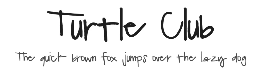 Turtle Club β Display Font