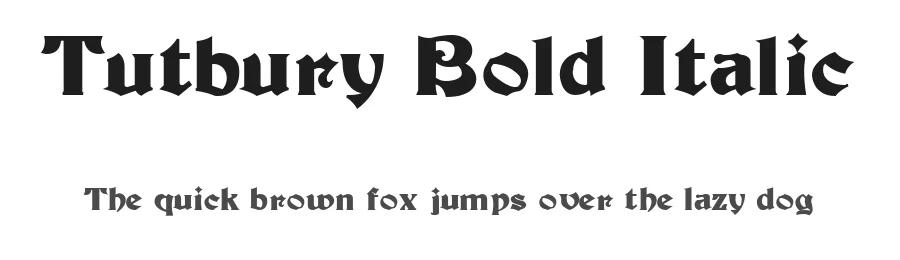 Tutbury Bold Italic β Display Font
