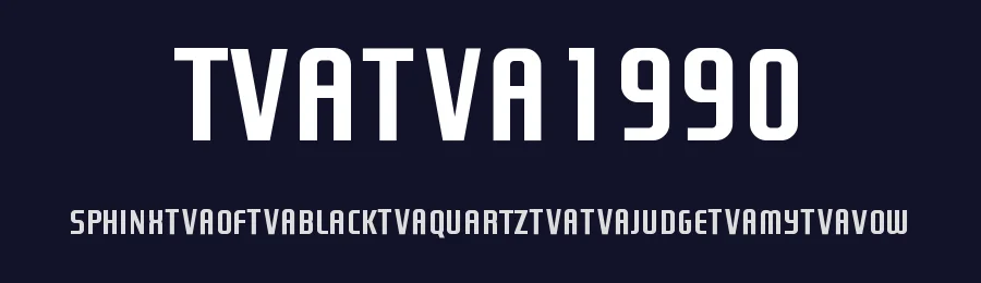TVA 1990 — Display Font — thumbnail 2