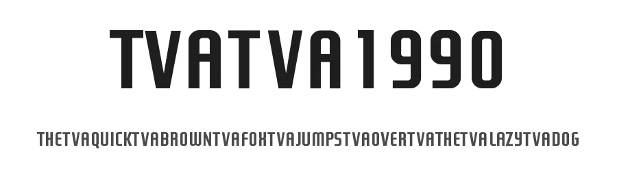 TVA 1990 — Display Font