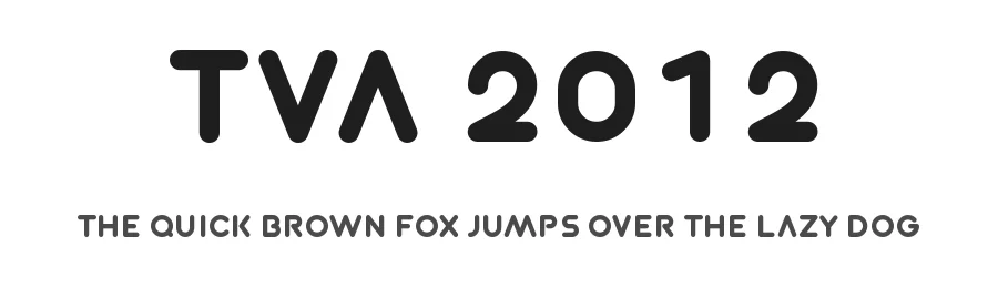 TVA 2012 — Display Font