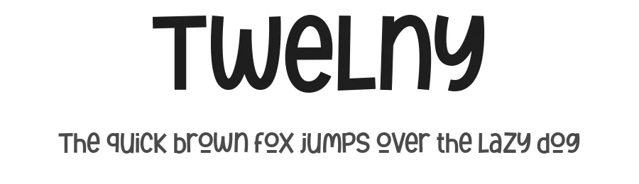 Twelny by Iqbal Pauji — Display Font