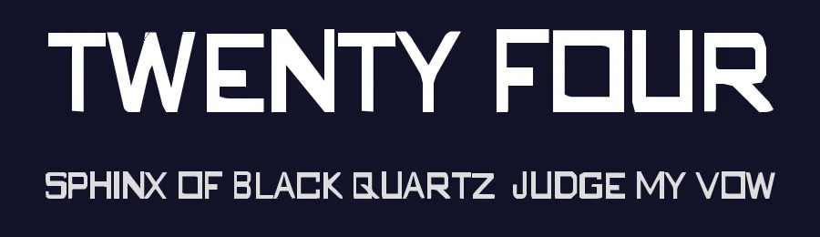 twenty four — Display Font — thumbnail 2