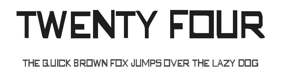 twenty four — Display Font